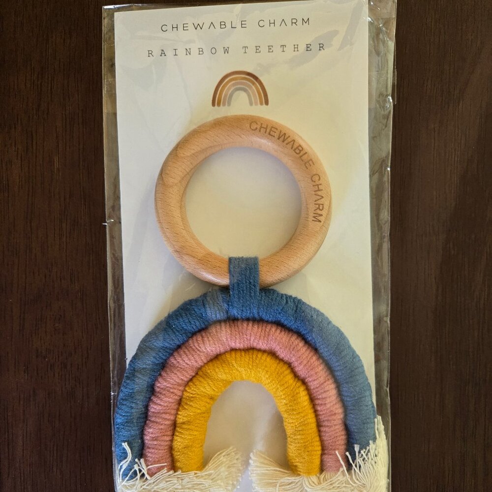 Chewable Charm Rainbow Macrame Teether